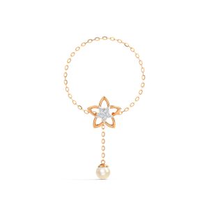 Caratglitz Designer Gold And Diamond Bracelet